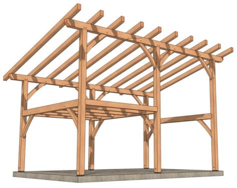 16×24 Shed Roof with Loft Plan - Timber Frame HQ