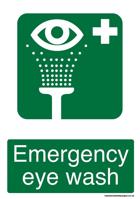 Emergency eye wash - Health and Safety Signs