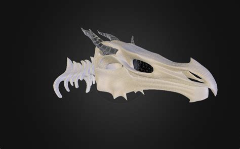 skyrim Skeleton Dragon Skull - 3D model by Patrick Bacon (@PatrickBacon ...