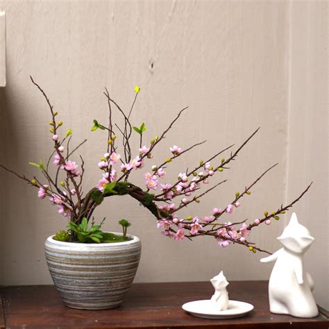 Chậu hoa mai bonsai - BH774-1 Tổng Kho Sỉ Cây Giả Trang Trí Lan Decor ...