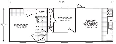 Single Wide Mobile Home Floor Plans 2 Bedroom | Review Home Co