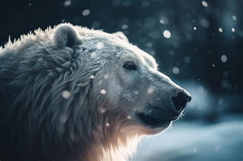 Polar bear in the snow wallpaper | Premium AI-generated image