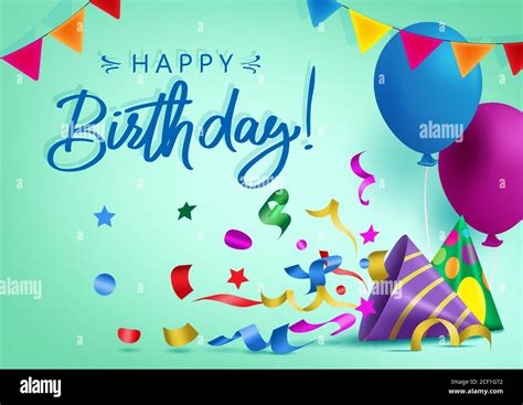 Happy birthday vector background banner design. Happy birthday greeting ...