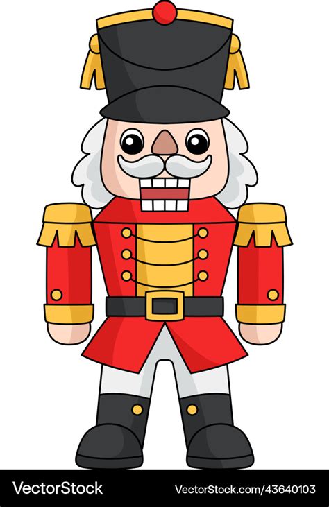 Christmas nutcracker cartoon colored clipart Vector Image