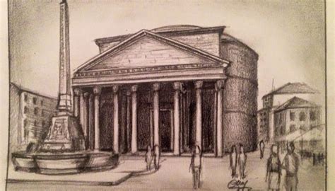 Sketch of the day #3 The Pantheon - Dreams of an Architect