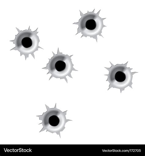 Bullet holes Royalty Free Vector Image - VectorStock