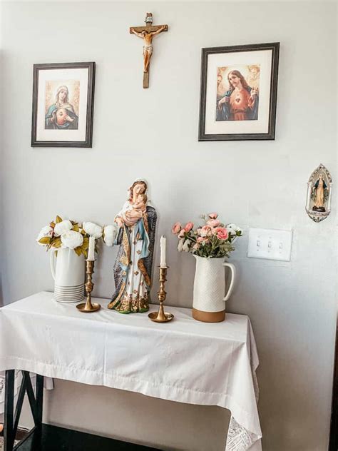 Catholic Home Altar Set Up - Joyfully Domestic