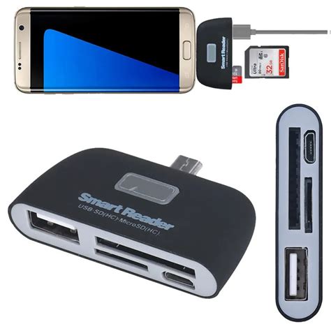 Reliable Micro USB 3 in 1 Memory Card Reader Adapter USB/TF/SD for ...