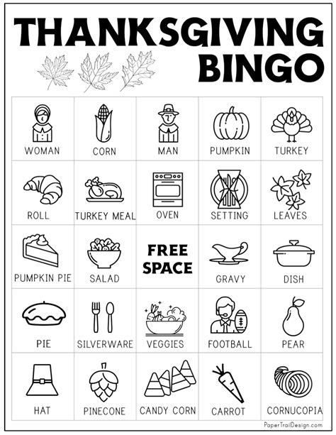 Free Printable Thanksgiving Bingo Cards - Printable Form, Templates and ...