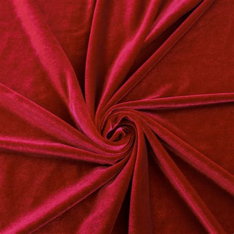 Red Stretch Velvet Fabric by the yard or wholesale 1 Yard | Etsy