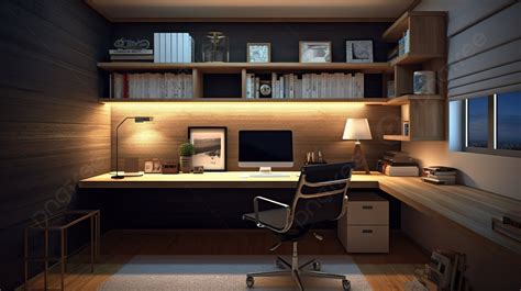 Room For Home Office Background, 3d Rendering Home Work Area, Hd ...