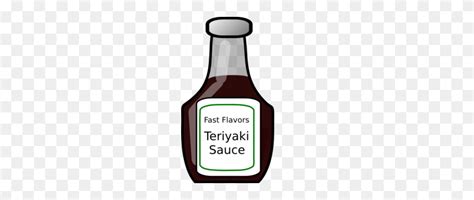 Teriyaki Sauce Bottle Clip Art - Soy Sauce Clipart - FlyClipart