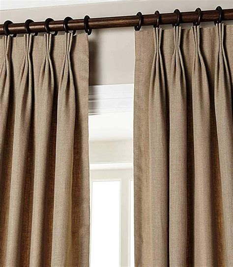 Silk n Drapes and More 100% Linen Pinch Pleated Lined Window Curtain ...