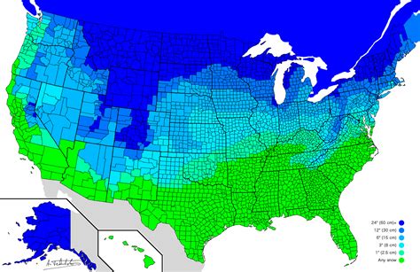 Map: 'How Much Snow It Typically Takes to Cancel School in the U.S ...