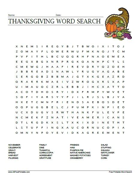 Thanksgiving – Free Printable