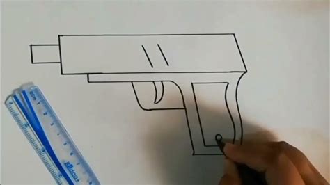 How To Draw A Gun Easy | GUN Drawing Step By Step Drawing Tutorial by ...