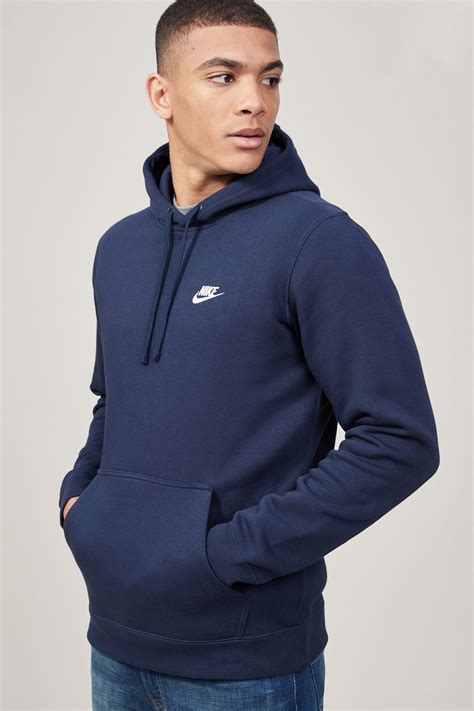 Mens Nike Club Hoody - Blue Nike Hoodie Men, Nike Joggers, Nike Men ...