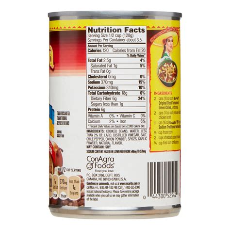 canned refried beans nutrition