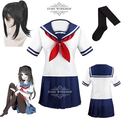 Hot Game Yandere Simulator Cosplay Costume Yandere Chan Ayano Aishi ...