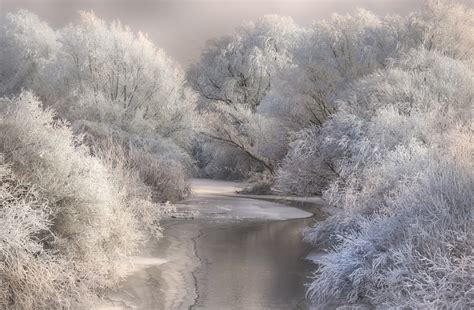 landscape, Photography, Nature, River, Forest, Winter, Frost, Snow ...