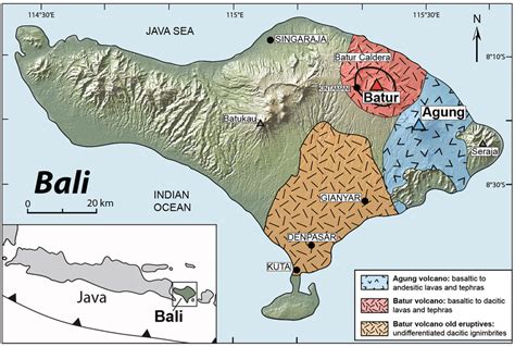 Bali Volcano Map