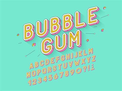 Bubble Gum Font Stock Illustrations 1200 Bubble Gum Font Stock