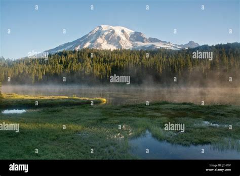 Sunrise, Mount Rainier, Reflection Lake, Mount Rainier National Park ...