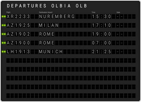 Olbia Costa Smeralda Airport Departures & [OLB] Flight Schedules