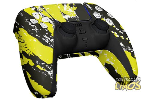 Splatter Yellow - PS5 - Custom Controllers - Controller Chaos