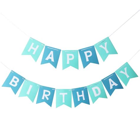 Colorful Happy Birthday Banner Party Flags Letters Shaped Bell Garland ...