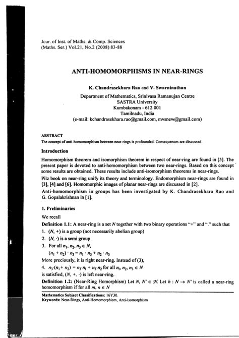 (PDF) Anti-homomorphisms in near-rings