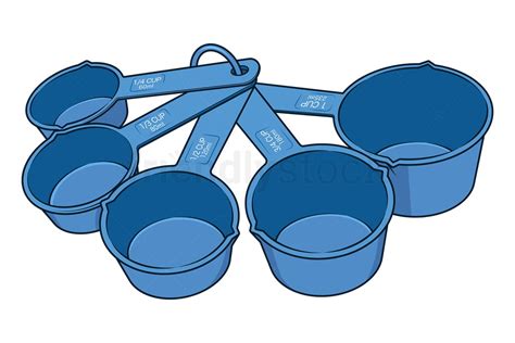 Cartoon Measuring Cups Baking Tool Vector Clipart Illustration ...