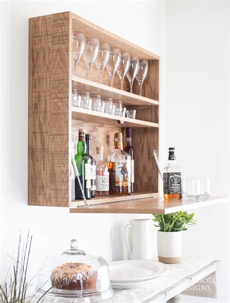 How To Build A DIY Wall-Mounted Bar Cabinet