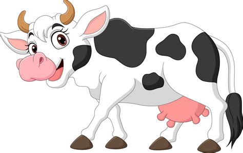 Happy cartoon cow isolated on white background 5162467 Vector Art at ...