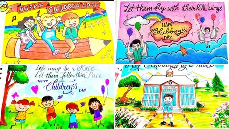 Children's day drawing easy step| Happy Children's Day Poster drawing| Easy drawing | Happy ...