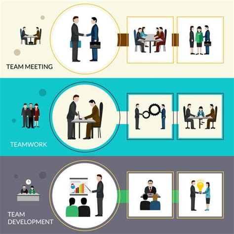 Teamwork Banner Set 468916 Vector Art at Vecteezy