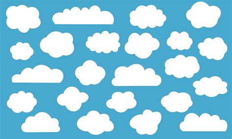 Premium Vector | White clouds on a blue background