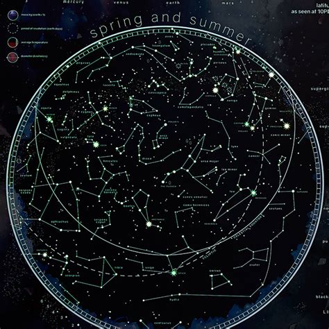 Sky Star Chart Constellations Map