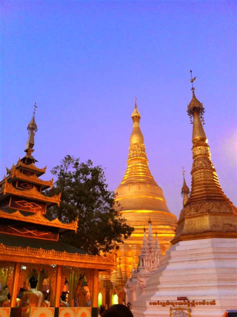 The Shwedagon Pagoda in Yangon, Myanmar