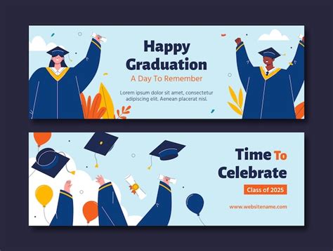 Free Vector | Flat design graduation celebration vertical banner