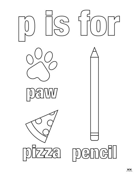 Letter P Coloring Pages Pre - Infoupdate.org