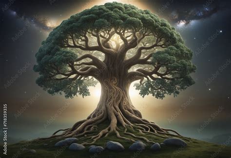 Yggdrasil, the World Tree or Tree of the World Stock Photo | Adobe Stock