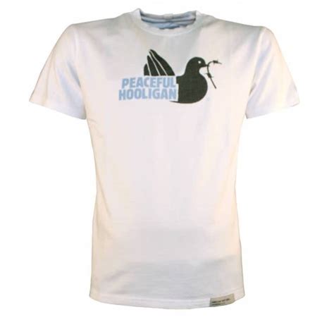 Peaceful Hooligan Mesh Dove T-shirt White - T-Shirts from DesignerWear2U UK