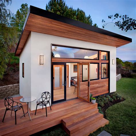 This small backyard guest house is big on ideas for compact living ...