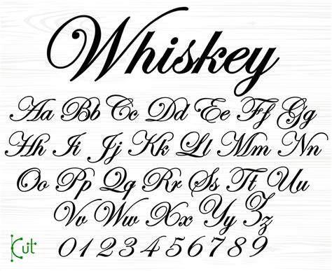 Cursive Whiskey Font Cursive Font Cursive Letters Svg Bourbon Font ...