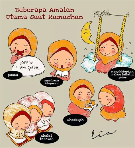 Gambar Kartun Muslimah Baca Quran | Kantor Meme