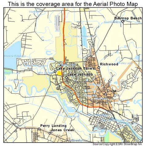 Aerial Photography Map of Lake Jackson, TX Texas