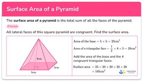 Surface Area Pyramid Worksheets