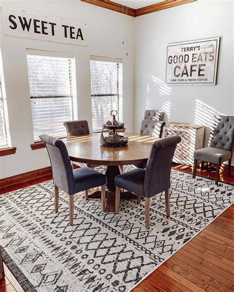 Dining Room with Circular Wood Table - Soul & Lane