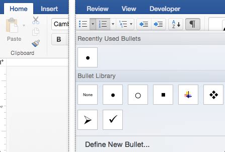 Create bullet points in word - lasopatry